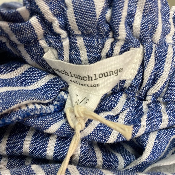 BeachLunchLounge Giavanna Beach Pants Linen Blend in Cerulean Pull On - Picture 7 of 9